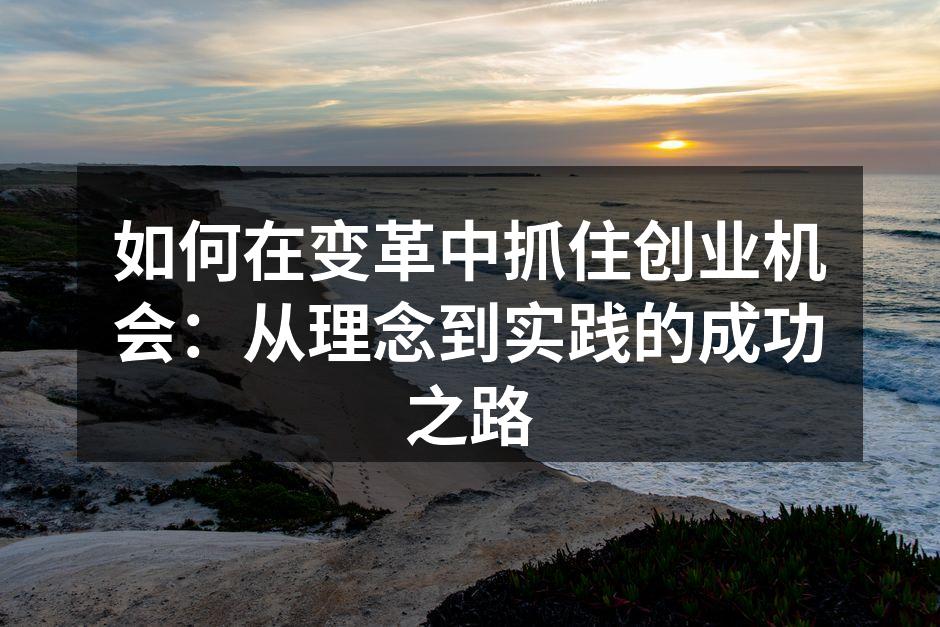 如何在变革中抓住创业机会：从理念到实践的成功之路